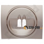 Galea Life Лицевая панель для аккустической розетки (2 контакта) Titanium 771400