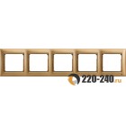 Legrand (легранд) 770305 Valena - Рамка 5 постов (Матовое Золото)