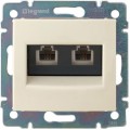 Legrand (легранд) 774339 Valena - Розетка телефонная 2хRJ11 (слоновая кость)