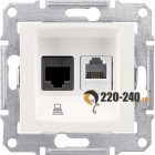 Sedna (Седна) - Розетка 2выхода Телефон+Компьютер cat.5e UTP (Бежевый) SDN5100147 Sedna (Седна) - Розетка 2выхода Телефон+Компьютер cat.5e UTP (Бежевый) SDN5100147