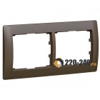 Galea Life Рамка 2 поста, DARK BRONZE (темная бронза) ,горизонтальная 771202