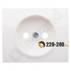 Galea Life Лицевая панель для розетки без заземления (белая) 777026