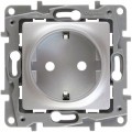 Legrand Etika Розетка 2К+З винтовой зажим (Алюминий) 672421