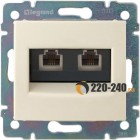 Legrand (легранд) 774339 Valena - Розетка телефонная 2хRJ11 (слоновая кость)