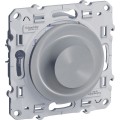 Odace Светорегулятор поворотно-нажимной 9-100ВА (Алюминий) S53R518