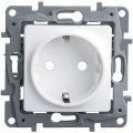 Legrand Etika Розетка 2К+З винтовой зажим (белый) 672221