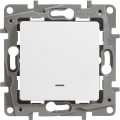 Legrand Etika Переключатель с подсветкой автоматический зажим 10AX (белый) 672215