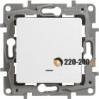 Legrand Etika Переключатель с подсветкой автоматический зажим 10AX (белый) 672215