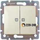 Legrand (легранд) 774328 Valena - Выключатель двухклавишный с подсветкой (слоновая кость)
