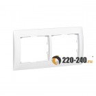 Galea Life Рамка 2 поста, WHITE, горизонтальная 771002