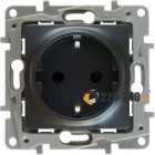 Legrand Etika Розетка 2К+З винтовой зажим со шторками (Антрацит) 672622 Legrand Etika Розетка 2К+З винтовой зажим со шторками (Антрацит) 672622