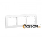 Galea Life Рамка 3 поста, WHITE, горизонтальная 771003