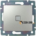 Legrand (легранд) 770126 Valena - Проходной выключатель с подсветкой 1 клавишный (Алюминий)