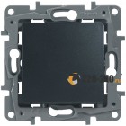 Legrand Etika Переключатель одноклавишный 10А винтовой зажим (Антрацит) 672605