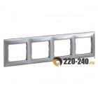 Legrand (легранд) 770154 Valena — Рамка 4поста  (Алюминий) 