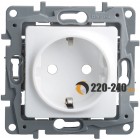Legrand Etika Розетка 2К+З винтовой зажим (белый) 672221