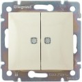 Legrand (легранд) 774112 Valena - Проходной выключатель с подсветкой 2 клавишный (Слоновая кость)