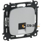 Valena Allure Розетка компьютерная RJ 45 Кат. 5e UTP (Алюминий) 753940 