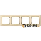 Legrand (легранд) 774154 Valena - Рамка 4 поста  (Слоновая кость/Золото)