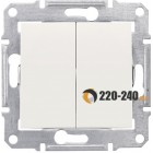 Sedna (Седна) - Выключатель 2клавиши 10A IP44 (Бежевый) SDN0300447 Sedna (Седна) - Выключатель 2клавиши 10A IP44 (Бежевый) SDN0300447