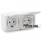 Legrand (Легранд) 782321 Quteo - Розетка 2-ая с заземлением и защит. шторками (белый)