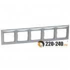 Legrand (легранд) 770155 Valena — Рамка 5постов  (Алюминий) 