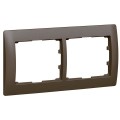 Galea Life Рамка 2 поста, DARK BRONZE (темная бронза) ,горизонтальная 771202