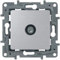 Legrand Etika Розетка телевизионная оконечная 5дБ, 5-862 мГц (алюминий) 672465 Legrand Etika Розетка телевизионная оконечная 5дБ, 5-862 мГц (алюминий) 672465