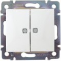 Legrand (легранд) 774428 Valena - Выключатель 2х клавишный с подсветкой (белый)