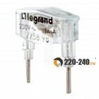 Legrand (легранд) 775898 - Лампа подсветки, цвет оранжевый - 1 мА - 220B 