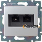Legrand (легранд) 770239 Valena - Розетка компьютерная RJ45 2 выхода кат. 5E UTP (Алюминий) Legrand (легранд) 770239 Valena - Розетка компьютерная RJ45 2 выхода кат. 5E UTP (Алюминий)
