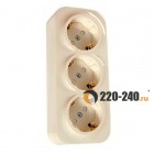 Legrand (Легранд) 782248 Quteo - Розетка 3-ая с заземлением и защит. шторками, 16А (слоновая кость)