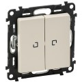 Valena Life Выключатель 2 клавиши с подсветкой (Слоновая кость) 752528