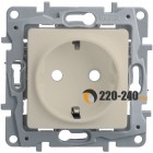Legrand Etika Розетка 2К+З винтовой зажим (слоновая кость) 672321