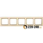 Legrand (легранд) 774155 Valena - Рамка 5 постов (Слоновая кость/Золото)