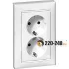 Legrand (Легранд) 774427 Valena - Розетка 2x2К+З со шторками (белый)