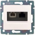 Legrand (легранд) 770080 Valena - Двойная розетка компьютер RJ45 + RJ11 (Белый)