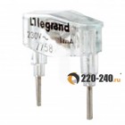 Legrand (легранд) 775897 - Лампа подсветки, цвет зеленый- 0,5 мА - 220B 