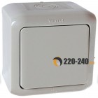 Legrand (Легранд) 782330 Quteo - Выключатель 1 клавиша (серый)