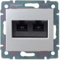 Legrand (легранд) 770239 Valena - Розетка компьютерная RJ45 2 выхода кат. 5E UTP (Алюминий)