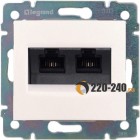 Legrand (легранд) 774239 Valena - Розетка компьютерная RJ45 кат.5е UTP 2 выхода (белый)